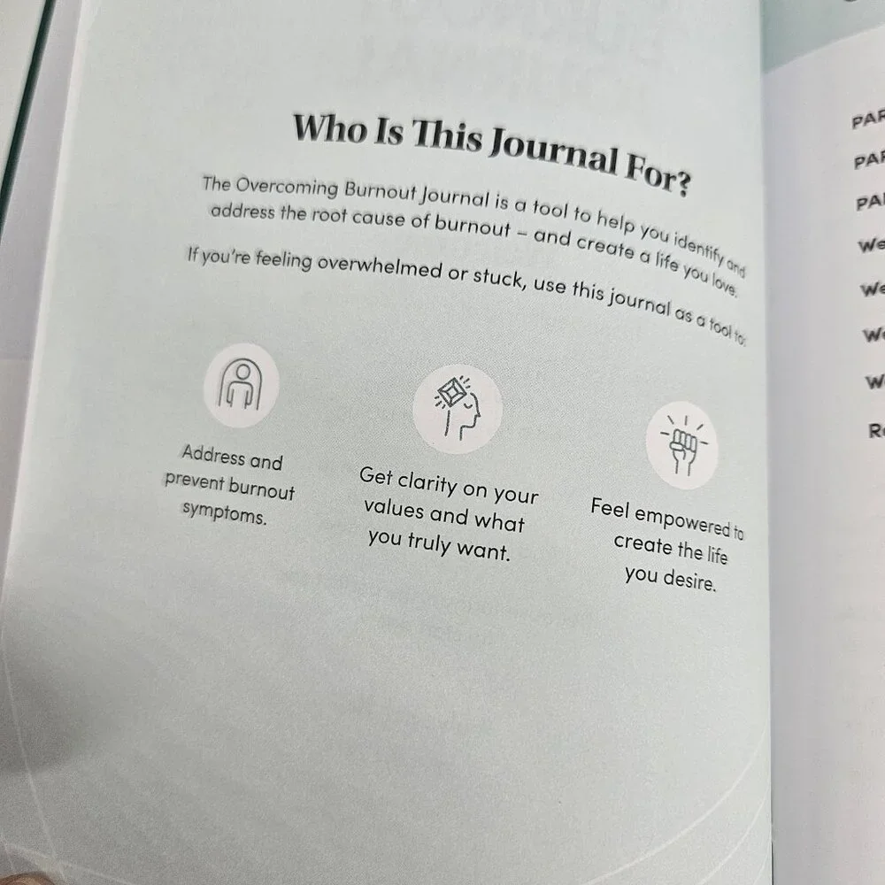 Overcoming Burnout Journal BestSelf 4 Week Guided Wellness Hardcover Book Diary